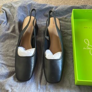 New Sam Edelman black sling backs